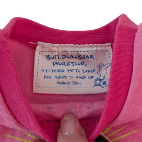 Build-A-Bear Clothes Pink Striped & Supergirl Shirts w/Black Pink Skirts Outfits - Picture 10 of 10